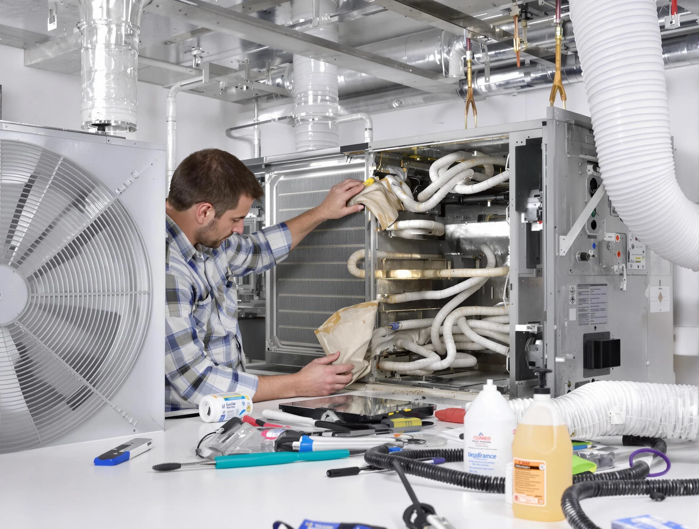 Margaret Air Duct Cleaning specialist performing precision AC coil cleaning in Margaret