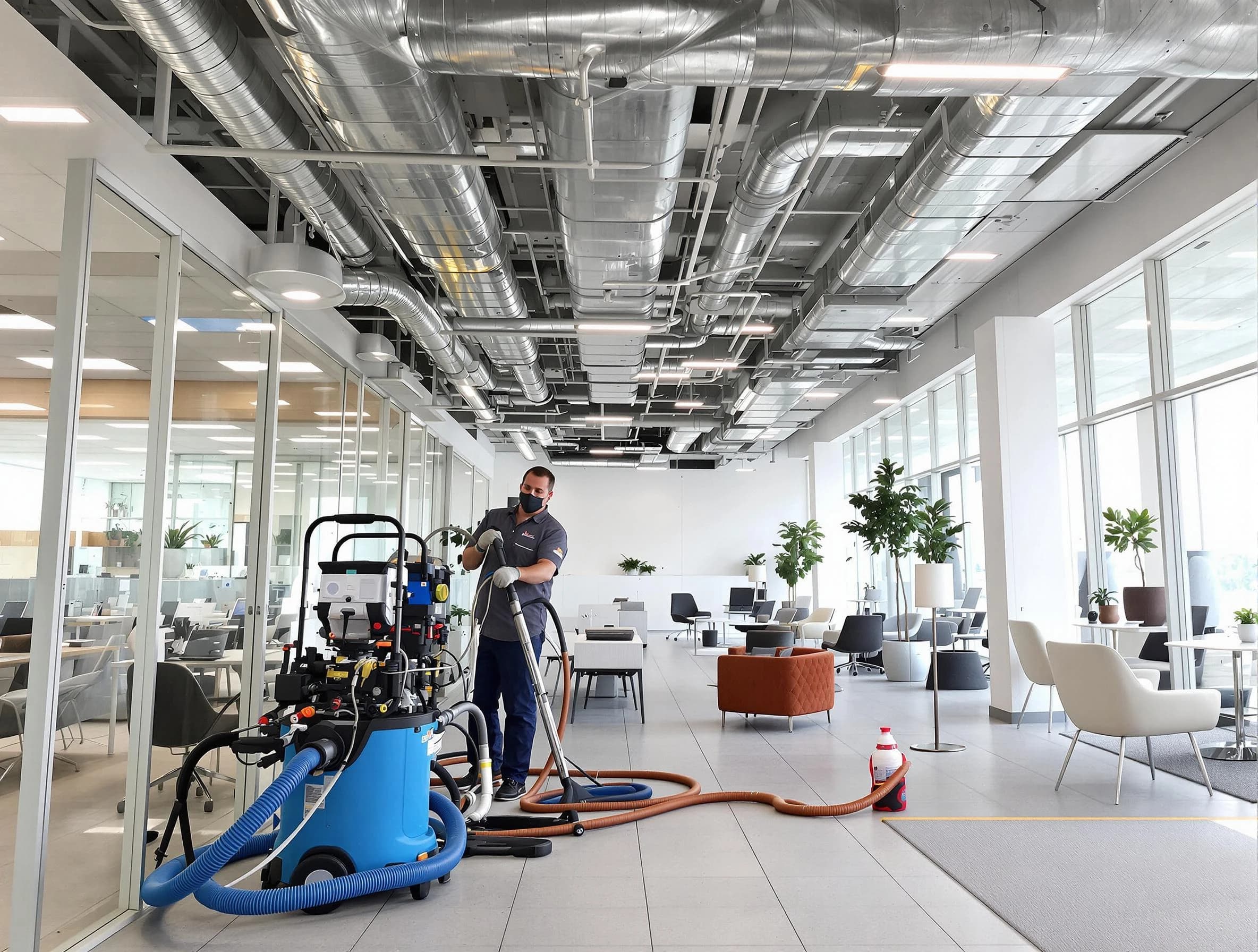 Margaret Air Duct Cleaning team conducting comprehensive commercial duct cleaning at a business location in Margaret